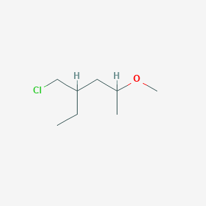 molecular formula C8H17ClO B13213112 4-(Chloromethyl)-2-methoxyhexane 