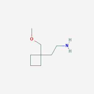 molecular formula C8H17NO B13213127 2-[1-(Methoxymethyl)cyclobutyl]ethan-1-amine 