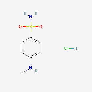 molecular formula C7H11ClN2O2S B13213133 4-(Methylamino)benzene-1-sulfonamide hydrochloride 