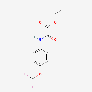 molecular formula C11H11F2NO4 B1321319 乙酸，[[4-(二氟甲氧基)苯基]氨基]氧代，乙酯 CAS No. 87967-35-9