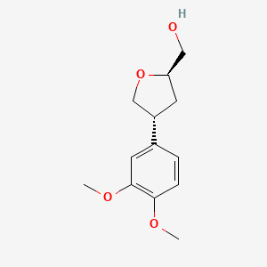 [(2R,4R)-4-(3,4-Dimethoxyphenyl)oxolan-2-yl]methanol