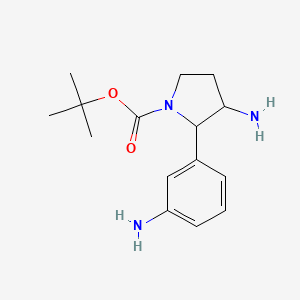 tert-Butyl 3-amino-2-(3-aminophenyl)pyrrolidine-1-carboxylate