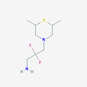 3-(2,6-Dimethylthiomorpholin-4-yl)-2,2-difluoropropan-1-amine