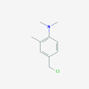 molecular formula C10H14ClN B13213247 4-(chloromethyl)-N,N,2-trimethylaniline 