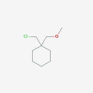 molecular formula C9H17ClO B13213261 1-(Chloromethyl)-1-(methoxymethyl)cyclohexane 