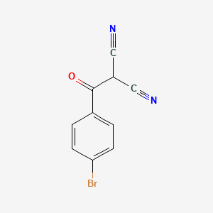 molecular formula C10H5BrN2O B13213278 2-(4-Bromobenzoyl)propanedinitrile 