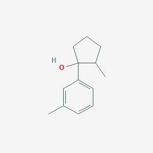 molecular formula C13H18O B13213292 2-Methyl-1-(3-methylphenyl)cyclopentan-1-ol 