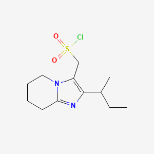 [2-(Butan-2-yl)-5H,6H,7H,8H-imidazo[1,2-a]pyridin-3-yl]methanesulfonyl chloride