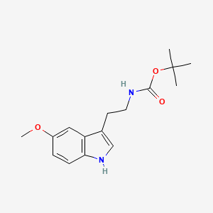 molecular formula C16H22N2O3 B1321330 叔丁基[2-(5-甲氧基-1H-吲哚-3-基)乙基]氨基甲酸酯 CAS No. 380358-27-0