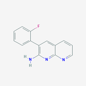 3-(2-Fluorophenyl)-1,8-naphthyridin-2-amine