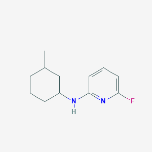 molecular formula C12H17FN2 B13213345 6-fluoro-N-(3-methylcyclohexyl)pyridin-2-amine 