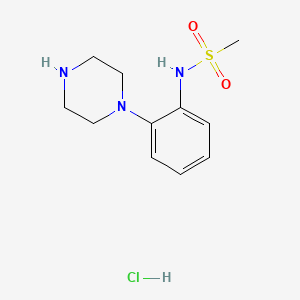 molecular formula C11H18ClN3O2S B1321340 N-(2-(哌嗪-1-基)苯基)甲磺酰胺盐酸盐 CAS No. 199105-19-6