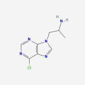 molecular formula C8H10ClN5 B13213403 1-(6-Chloro-9H-purin-9-yl)propan-2-amine 