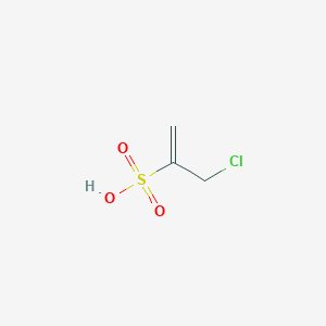 molecular formula C3H5ClO3S B13213485 3-Chloroprop-1-ene-2-sulfonic acid 