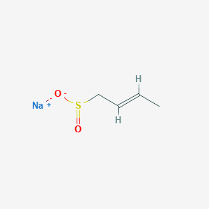 molecular formula C4H7NaO2S B13213508 sodium (2E)-but-2-ene-1-sulfinate 