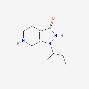 molecular formula C10H17N3O B13213559 1-(Butan-2-yl)-1H,4H,5H,6H,7H-pyrazolo[3,4-c]pyridin-3-ol 