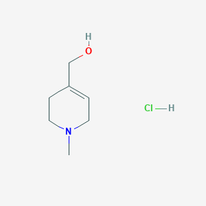 molecular formula C7H14ClNO B13213583 (1-Methyl-1,2,3,6-tetrahydropyridin-4-yl)methanol hydrochloride 