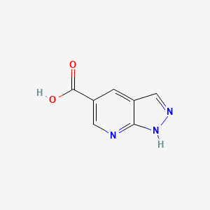 molecular formula C7H5N3O2 B1321360 Ácido 1H-pirazolo[3,4-b]piridina-5-carboxílico CAS No. 952182-02-4