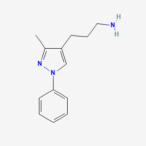 3-(3-methyl-1-phenyl-1H-pyrazol-4-yl)propan-1-amine