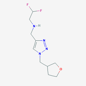 molecular formula C10H16F2N4O B13213639 (2,2-Difluoroethyl)({1-[(oxolan-3-yl)methyl]-1H-1,2,3-triazol-4-yl}methyl)amine 