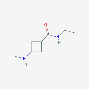 molecular formula C8H16N2O B13213656 (1S,3s)-N-ethyl-3-(methylamino)cyclobutane-1-carboxamide 