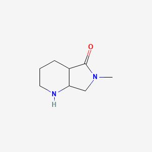 molecular formula C8H14N2O B13213660 6-methyl-octahydro-1H-pyrrolo[3,4-b]pyridin-5-one 