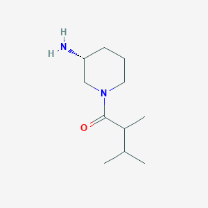 molecular formula C11H22N2O B13213684 1-[(3R)-3-Aminopiperidin-1-yl]-2,3-dimethylbutan-1-one 