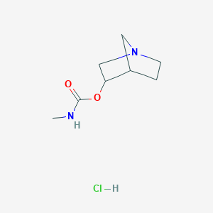 molecular formula C8H15ClN2O2 B13213720 1-azabicyclo[2.2.1]heptan-3-yl N-methylcarbamate hydrochloride 