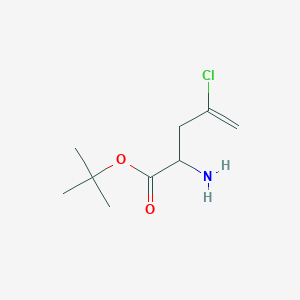 molecular formula C9H16ClNO2 B13213733 tert-Butyl 2-amino-4-chloropent-4-enoate 