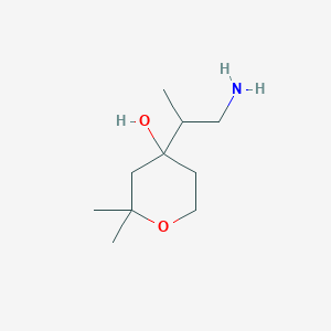 4-(1-Aminopropan-2-yl)-2,2-dimethyloxan-4-ol