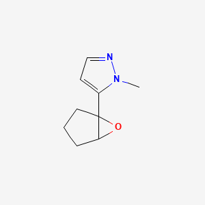 molecular formula C9H12N2O B13213759 1-Methyl-5-{6-oxabicyclo[3.1.0]hexan-1-yl}-1H-pyrazole 