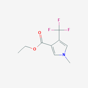 molecular formula C9H10F3NO2 B1321376 1-甲基-4-(三氟甲基)-1H-吡咯-3-羧酸乙酯 CAS No. 130511-76-1