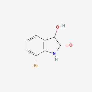 molecular formula C8H6BrNO2 B13213801 7-Bromo-3-hydroxy-2,3-dihydro-1H-indol-2-one 