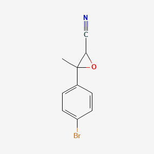 molecular formula C10H8BrNO B13213820 3-(4-Bromophenyl)-3-methyloxirane-2-carbonitrile 