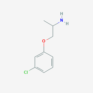 molecular formula C9H12ClNO B13213829 1-(2-Aminopropoxy)-3-chlorobenzene 