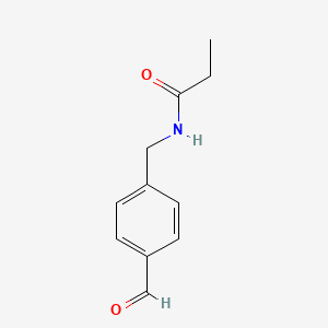 N-[(4-formylphenyl)methyl]propanamide