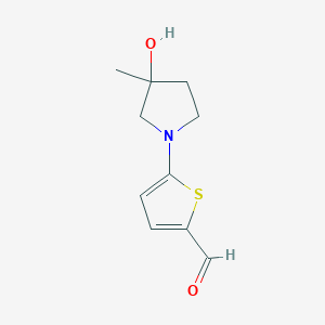 5-(3-Hydroxy-3-methylpyrrolidin-1-yl)thiophene-2-carbaldehyde