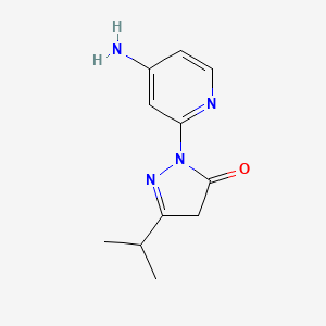 1-(4-Aminopyridin-2-yl)-3-(propan-2-yl)-4,5-dihydro-1H-pyrazol-5-one