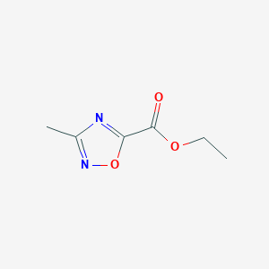 molecular formula C6H8N2O3 B1321390 3-甲基-1,2,4-恶二唑-5-羧酸乙酯 CAS No. 40019-21-4