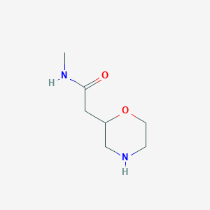 molecular formula C7H14N2O2 B13213913 N-methyl-2-(morpholin-2-yl)acetamide 