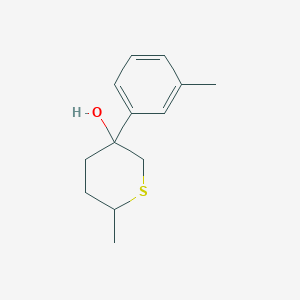 6-Methyl-3-(3-methylphenyl)thian-3-ol