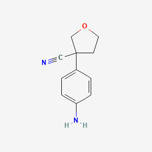 3-(4-Aminophenyl)oxolane-3-carbonitrile