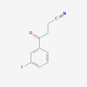 molecular formula C10H8FNO B1321402 4-(3-氟苯基)-4-氧代丁腈 CAS No. 298690-71-8
