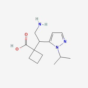 1-{2-amino-1-[1-(propan-2-yl)-1H-pyrazol-5-yl]ethyl}cyclobutane-1-carboxylic acid