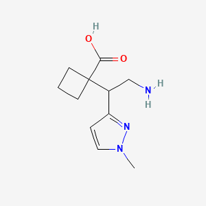 1-[2-Amino-1-(1-methyl-1H-pyrazol-3-yl)ethyl]cyclobutane-1-carboxylic acid