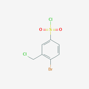 4-Bromo-3-(chloromethyl)benzene-1-sulfonyl chloride