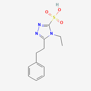 4-Ethyl-5-(2-phenylethyl)-4H-1,2,4-triazole-3-sulfonic acid