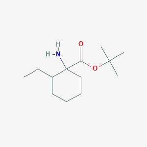 molecular formula C13H25NO2 B13214088 tert-Butyl 1-amino-2-ethylcyclohexane-1-carboxylate 