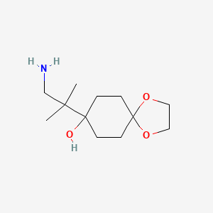 8-(1-Amino-2-methylpropan-2-YL)-1,4-dioxaspiro[4.5]decan-8-OL