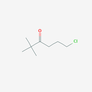 molecular formula C8H15ClO B13214144 6-Chloro-2,2-dimethylhexan-3-one 